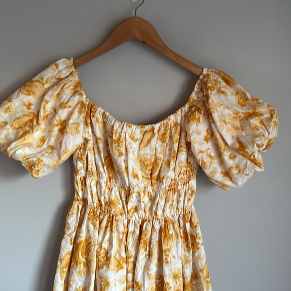 Abercrombie floral off-The-Shoulder Puff Sleeve Mini Dress medium - Picture 5 of 13